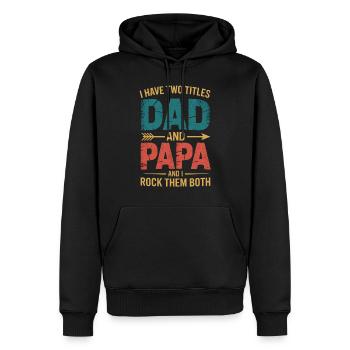 Stolzer Papa Lustiger Vater Humor Dad - Männer Premium Bio Hoodie - Schwarz - Vorne - Nico (187cm)