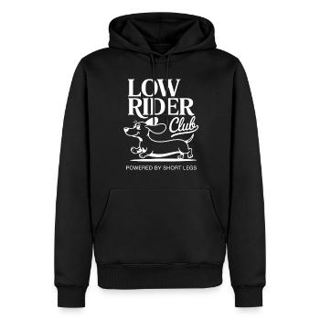 Low Rider Dachshund Club – Pour les amateurs de - Sweat à capuche Premium bio Homme - noir - Devant - Nico (187cm)