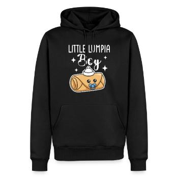 Little Lumpia Boy Rouleaux de printemps - Sweat à capuche Premium bio Homme - noir - Devant - Nico (187cm)