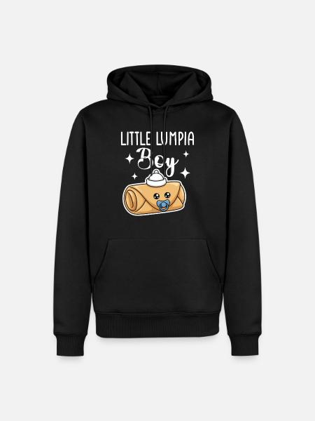 Little Lumpia Boy Spring Rolls - Men’s Premium Organic Hoodie - black