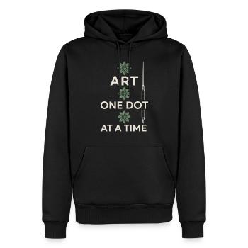 Handbeschwerter Stick- Und Stocher-künstler Diy - Männer Premium Bio Hoodie - Schwarz - Vorne - Nico (187cm)