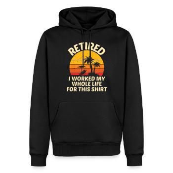 Ruhestand Spruch Rentner Humor Rente - Männer Premium Bio Hoodie - Schwarz - Vorne - Nico (187cm)