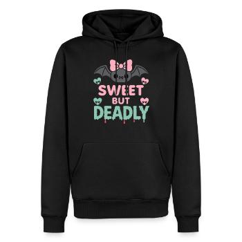 Kawaii Horreur Effrayant Mignon Pastel Goth Doux Effrayant - Sweat à capuche Premium bio Homme - noir - Devant - Nico (187cm)