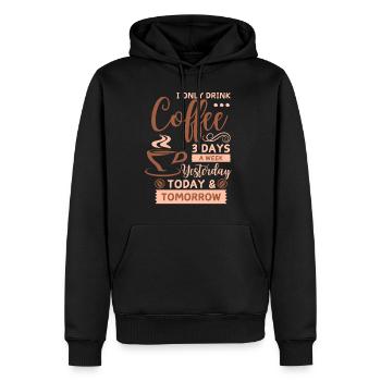 Amateur de café Dire Barista Café - Sweat à capuche Premium bio Homme - noir - Devant - Nico (187cm)