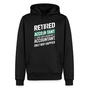 Rentner Buchhalter Spruch Ruhestand - Männer Premium Bio Hoodie - Schwarz - Vorne - Nico (187cm)
