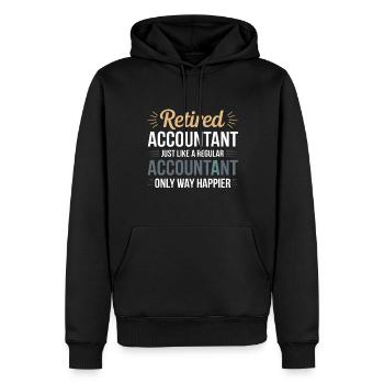 Rentner Buchhalter Spruch Ruhestand - Männer Premium Bio Hoodie - Schwarz - Vorne - Nico (187cm)