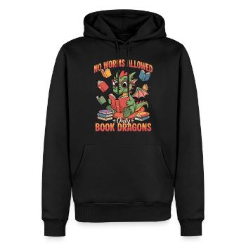 Fantasy Book reading Mythical Creatures - Männer Premium Bio Hoodie - Schwarz - Vorne - Nico (187cm)