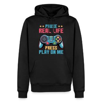 Gamer Gaming Controller Video Game - Männer Premium Bio Hoodie - Schwarz - Vorne - Nico (187cm)
