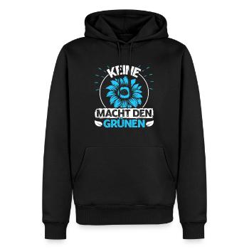 Windkraft MACHT DEN GRÜNEN Lustig - Männer Premium Bio Hoodie - Schwarz - Vorne - Nico (187cm)