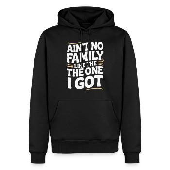 Familie Liebe Spruch - Männer Premium Bio Hoodie - Schwarz - Vorne - Nico (187cm)