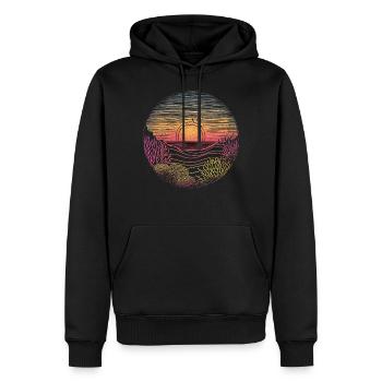 Aquarium Aquariophile Coral Fragging - Sweat à capuche Premium bio Homme - noir - Devant - Nico (187cm)