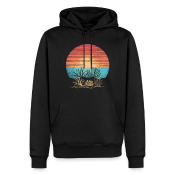 Aquarium Aquariophile Coral Fragging - Sweat à capuche Premium bio Homme - noir - Devant - Nico (187cm)