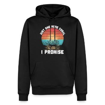 Aquarium Aquariophile Coral Fragging - Sweat à capuche Premium bio Homme - noir - Devant - Nico (187cm)