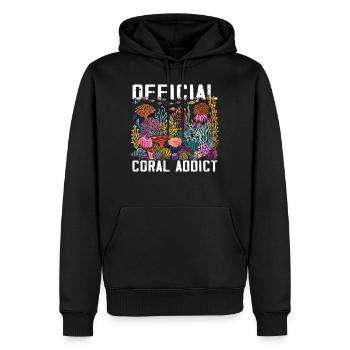 Aquarium Aquariophile Coral Fragging - Sweat à capuche Premium bio Homme - noir - Devant - Nico (187cm)