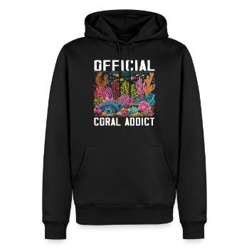 Aquarium Aquariophile Coral Fragging - Sweat à capuche Premium bio Homme - noir - Devant - Nico (187cm)