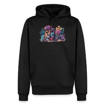 Aquarium Aquariophile Coral Fragging - Sweat à capuche Premium bio Homme - noir - Devant - Nico (187cm)