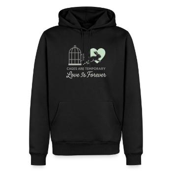 Lapin Maman Lapin Sauvetage Adopter, Acheter - Sweat à capuche Premium bio Homme - noir - Devant - Nico (187cm)