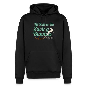Lapin Maman Lapin Sauvetage Adopter, Acheter - Sweat à capuche Premium bio Homme - noir - Devant - Nico (187cm)