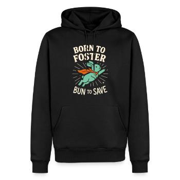Lapin Maman Lapin Sauvetage Adopter, Acheter - Sweat à capuche Premium bio Homme - noir - Devant - Nico (187cm)