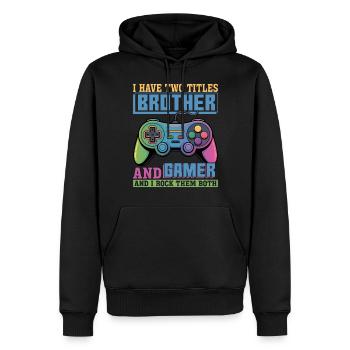 Gamer Gaming Controller Video Game - Männer Premium Bio Hoodie - Schwarz - Vorne - Nico (187cm)