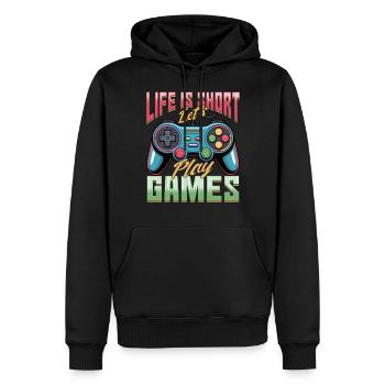 Gamer Gaming Controller Video Game - Männer Premium Bio Hoodie - Schwarz - Vorne - Nico (187cm)