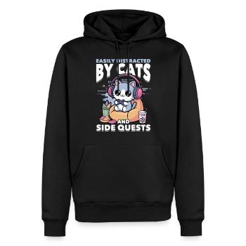 Gamer Gaming Cat Video Game - Männer Premium Bio Hoodie - Schwarz - Vorne - Nico (187cm)