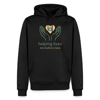 ergothérapeute ot Gift Healthcare Reha - Sweat à capuche Premium bio Homme - noir - Devant - Nico (187cm)