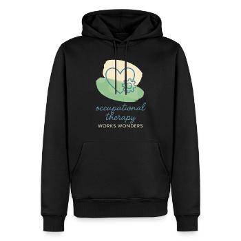 ergothérapeute ot Gift Healthcare Reha - Sweat à capuche Premium bio Homme - noir - Devant - Nico (187cm)