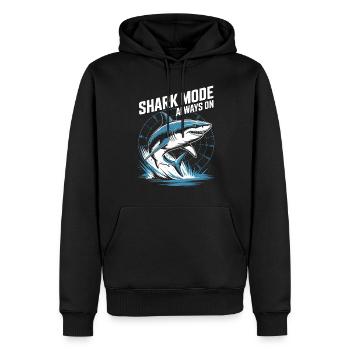 Mode requin : design maritime toujours actif - Sweat à capuche Premium bio Homme - noir - Devant - Nico (187cm)