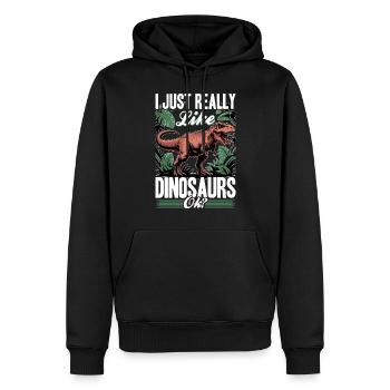 Dinosaur T-Rex kids - Männer Premium Bio Hoodie - Schwarz - Vorne - Nico (187cm)