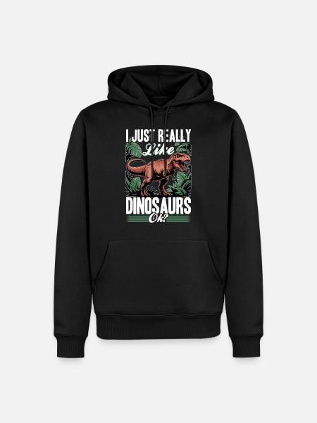 Dinosaur T-Rex kids - Men’s Premium Organic Hoodie - black