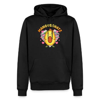 Werdende Mutter MANGOSCHATZ Lustiges - Männer Premium Bio Hoodie - Schwarz - Vorne - Nico (187cm)