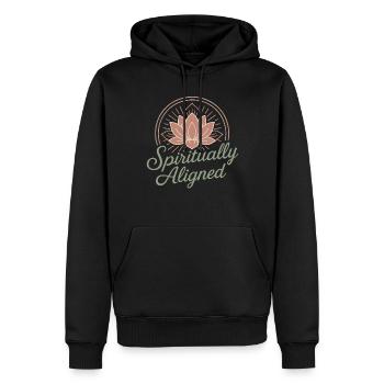 Boho Yoga Spirituelles Geschenk Für Yogis Achtsame - Männer Premium Bio Hoodie - Schwarz - Vorne - Nico (187cm)