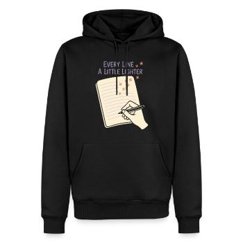 Dankbarkeitspraxis Journalliebhaber Emotional - Männer Premium Bio Hoodie - Schwarz - Vorne - Nico (187cm)