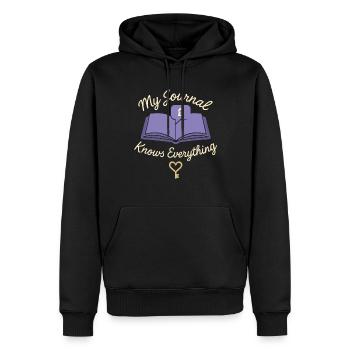 Dankbarkeitspraxis Journalliebhaber Emotional - Männer Premium Bio Hoodie - Schwarz - Vorne - Nico (187cm)