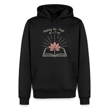 Dankbarkeitspraxis Journalliebhaber Emotional - Männer Premium Bio Hoodie - Schwarz - Vorne - Nico (187cm)