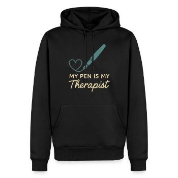 Dankbarkeitspraxis Journalliebhaber Emotional - Männer Premium Bio Hoodie - Schwarz - Vorne - Nico (187cm)