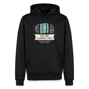 Dankbarkeitspraxis Journalliebhaber Emotional - Männer Premium Bio Hoodie - Schwarz - Vorne - Nico (187cm)