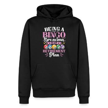 Bingo Oma Glücksspiel Echte Bingofans Ruhestand - Männer Premium Bio Hoodie - Schwarz - Vorne - Nico (187cm)