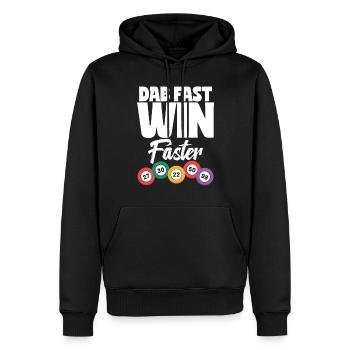 Événement de bingo parfait pour une soirée de jeux - Sweat à capuche Premium bio Homme - noir - Devant - Nico (187cm)