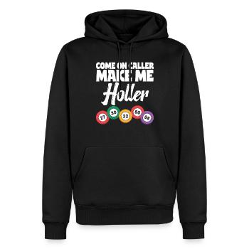 Bingo Party Drôle Boules de Bingo Design Bingo Luck - Sweat à capuche Premium bio Homme - noir - Devant - Nico (187cm)