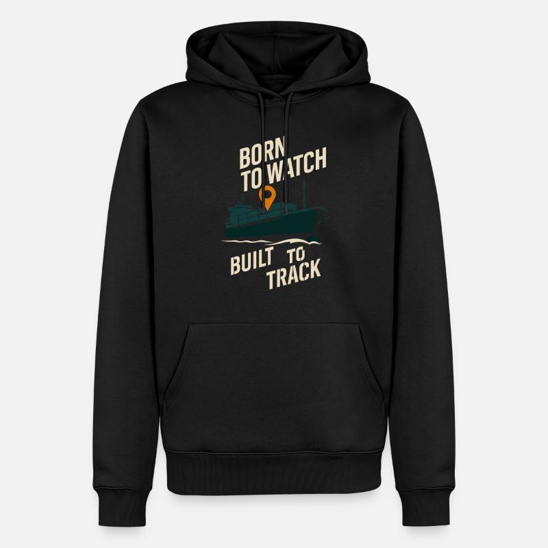 Schiff-sichtgerät Containerschiff Frachtschiff - Männer Premium Bio Hoodie - Schwarz