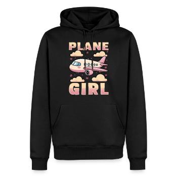 Avion Enfants Voyage Pilote Tout-petit - Sweat à capuche Premium bio Homme - noir - Devant - Nico (187cm)