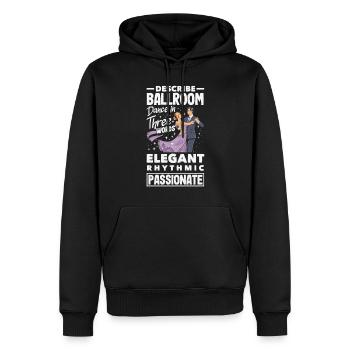 Gesellschaftstanz Ballsaal Tanzpaare Elegant - Männer Premium Bio Hoodie - Schwarz - Vorne - Nico (187cm)