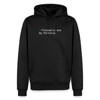 Cybersecurity Info Sec White Hat Hacker Ethical - Männer Premium Bio Hoodie - Schwarz - Vorne - Nico (187cm)