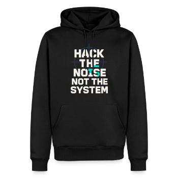 Cybersecurity Info Sec White Hat Hacker Ethical - Männer Premium Bio Hoodie - Schwarz - Vorne - Nico (187cm)