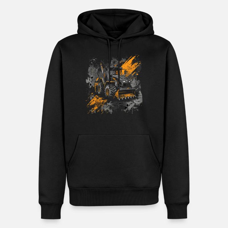 Amateurs de chargeuses compactes - Sweat à capuche Premium bio Homme - noir