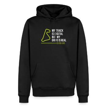 Sim Racing Simulator Cockpit Esports Racer - Männer Premium Bio Hoodie - Schwarz - Vorne - Nico (187cm)