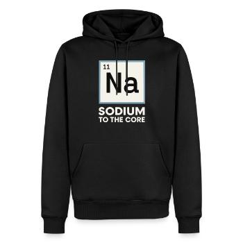 Amateur de sel Sodium Dependent Nacl Meme - Sweat à capuche Premium bio Homme - noir - Devant - Nico (187cm)