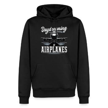 Avion Enfants Voyage Pilote Tout-petit - Sweat à capuche Premium bio Homme - noir - Devant - Nico (187cm)
